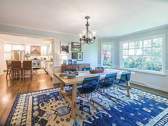 Dining room open to kitchen