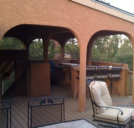 Covered outdoor kitchen