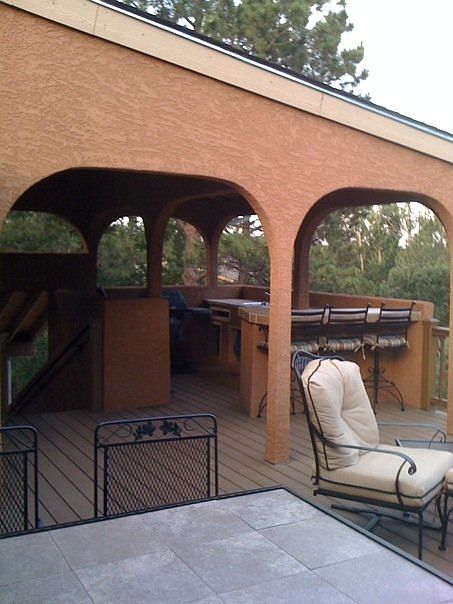 Covered outdoor kitchen
