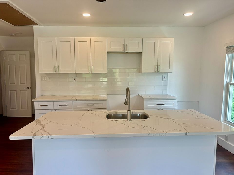 Huge Kitchen. Luxury cabinet and Quartz Countertop.