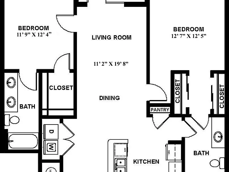Jones Grant Urban Flats - B1 - 2 Beds - 2 Baths - 1072 Sq. ft.