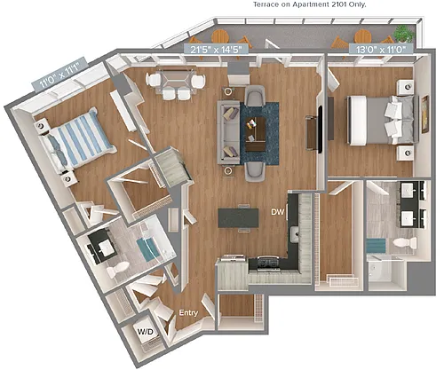 Floor plan B5-1157sf-S