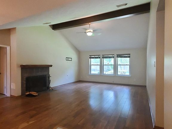 Living room with fireplace
