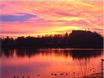 Sunrise at the house