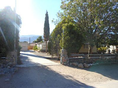 looking down driveway