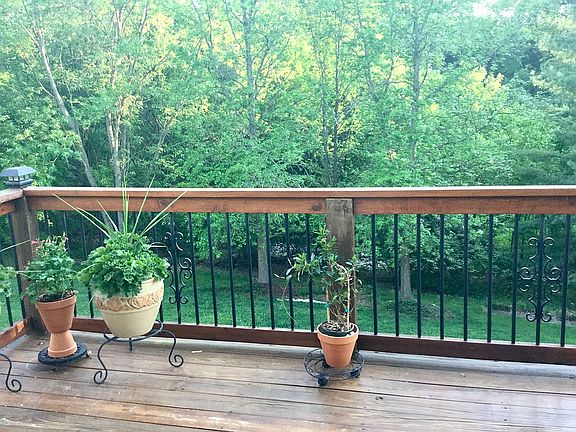 Private deck overlooking woo