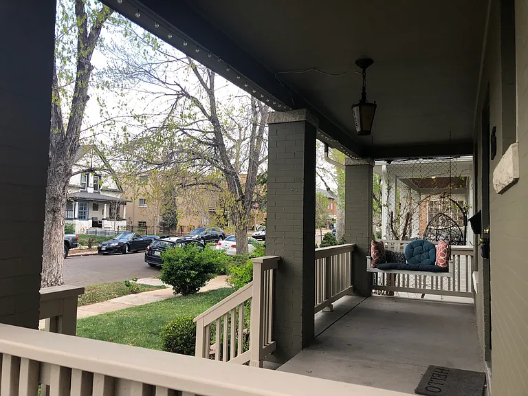 Front porch with swing