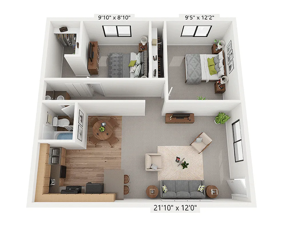 Floor plan 2 Bedroom