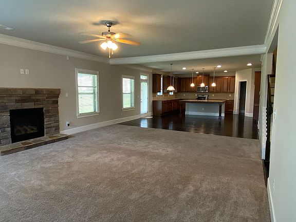 Open family room & kitchen