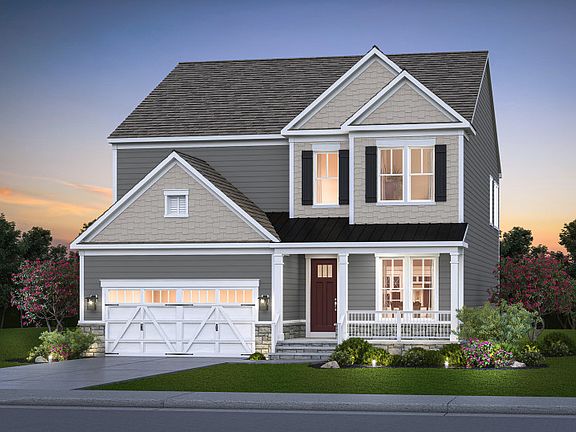 Chestnut Exterior Rendering - Elevation 4 at Mason Park in Fairfax, VA.