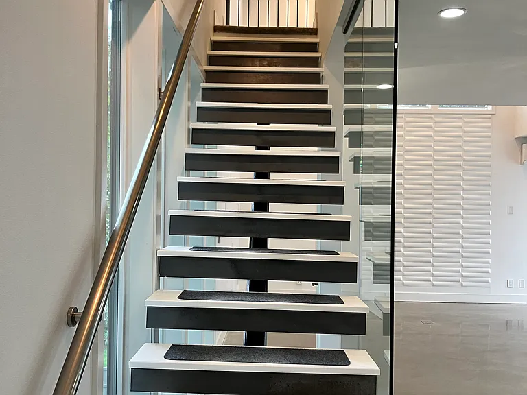 Floating Staircase up to Office & Master (primary) suite