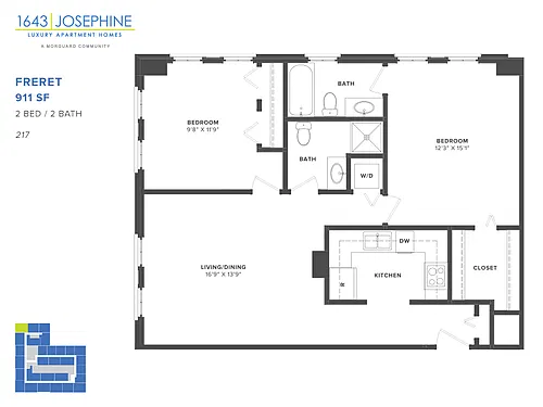 Floor plan Freret