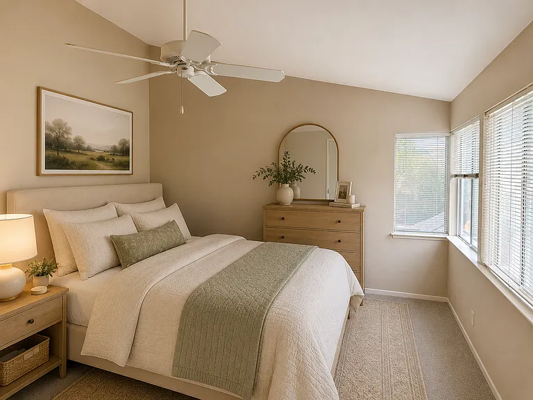 Master bedroom (staged)