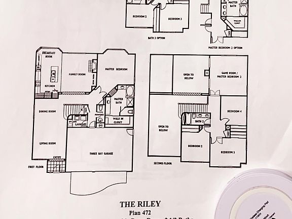 Floor Plan - This is a mirror image of the home. (As an example, In this floor plan, the main entry door is to the left of the Garage)