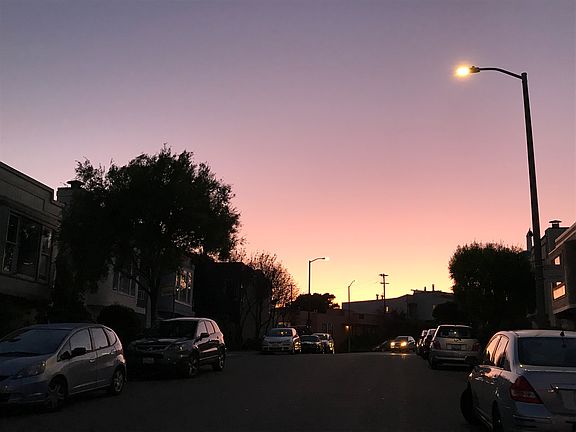 Looking west. No wires!