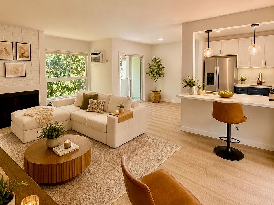 Large great room with fireplace