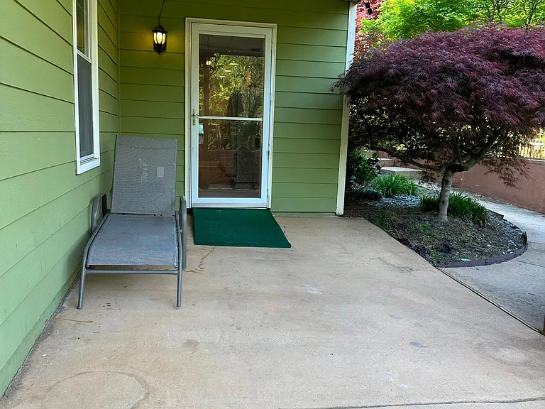 Covered private entrance.
