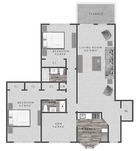 Floor plan B4 2x2D
