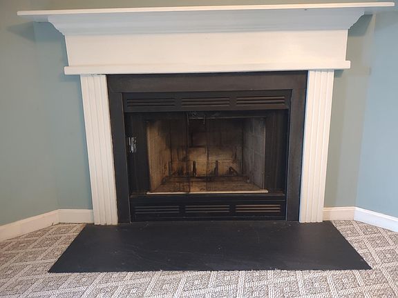 Working wood fireplace.