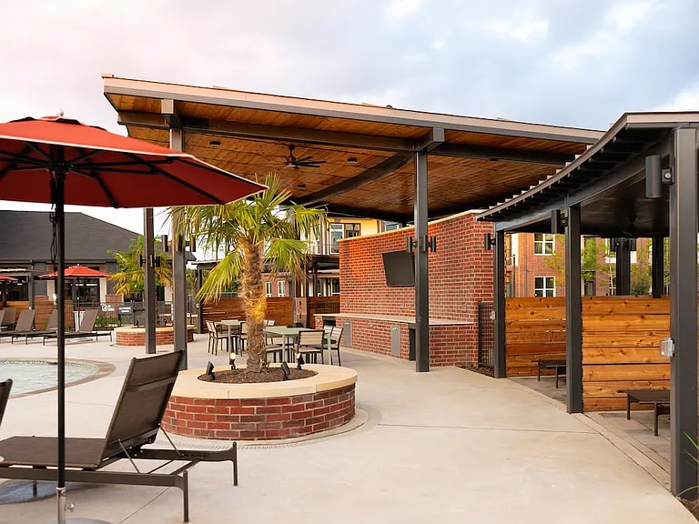 Poolside lounge and cabanas