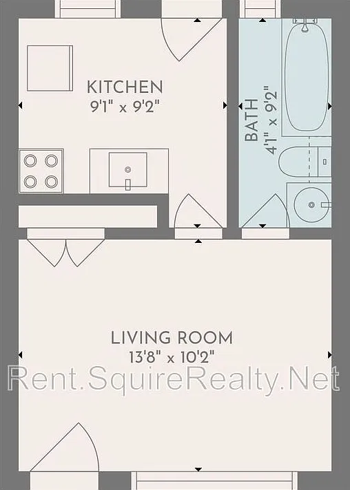 Studio, 1.0 bath, 390 sqft, $1,645 — Photo 3
