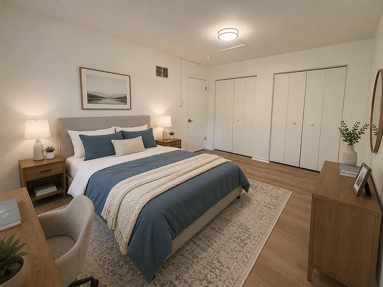 Second Bedroom with two closets (furnished)