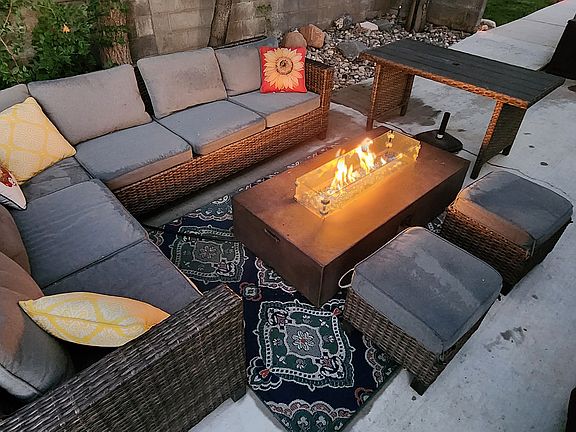 Outdoor lounge. Perfect for relaxing, reading a book, playing on your phone, socializing with friends, etc.