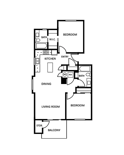 Floor plan Two Bedroom