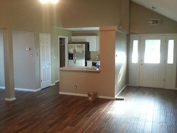 post renovation living/kitch