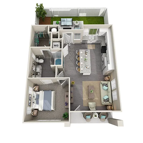 Floor plan A1C - Single Family Home w/Private Fenced Yard
