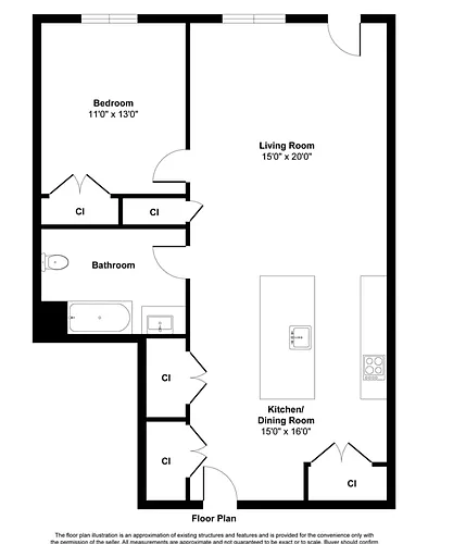 Floor plan 1 Bed