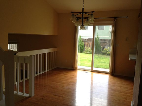 Dining area, family room down a level to the left