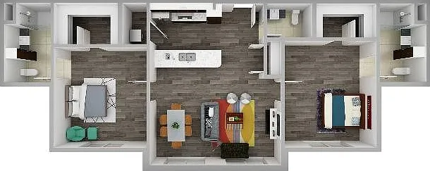 Oak 3D Floor Plan Oak 3D Floor Plan