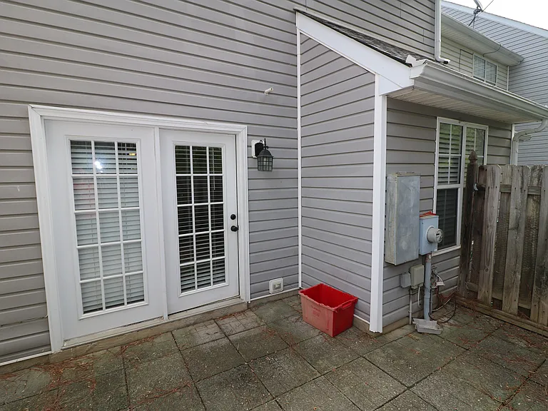 fully fenced patio space
