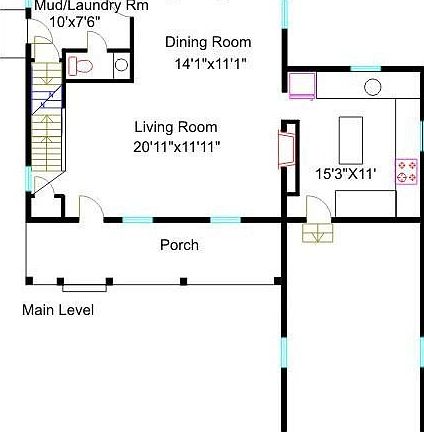 Main Level Floor Plan