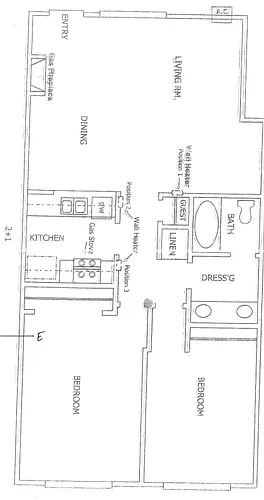 Floor plan 2 Bedroom 1 Bathroom