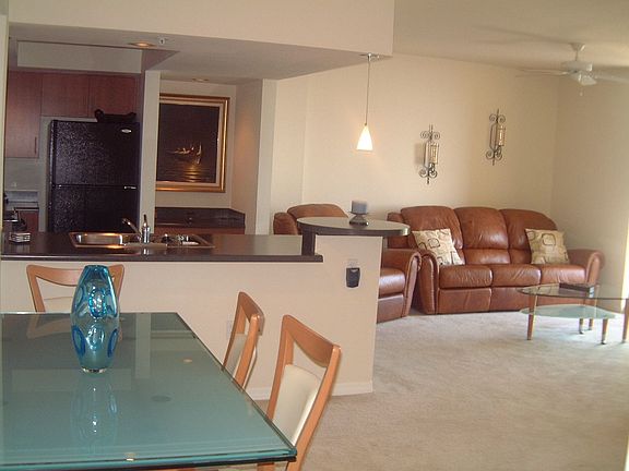 dining room, living room and kitchen
