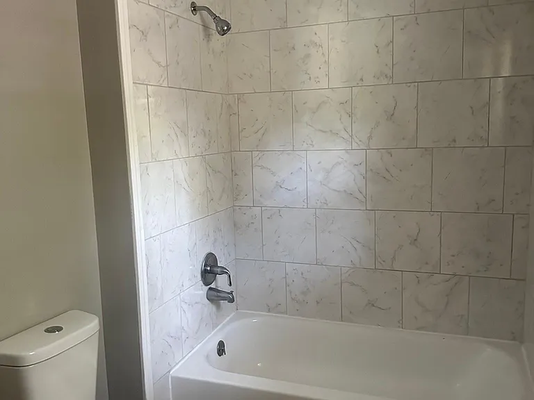 Freshly painted bathroom