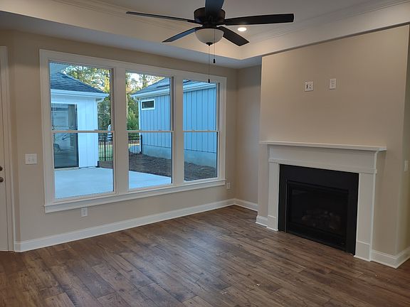 View of courtyard from living room