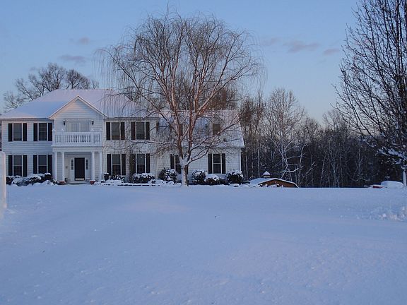 Front of house in snow cover