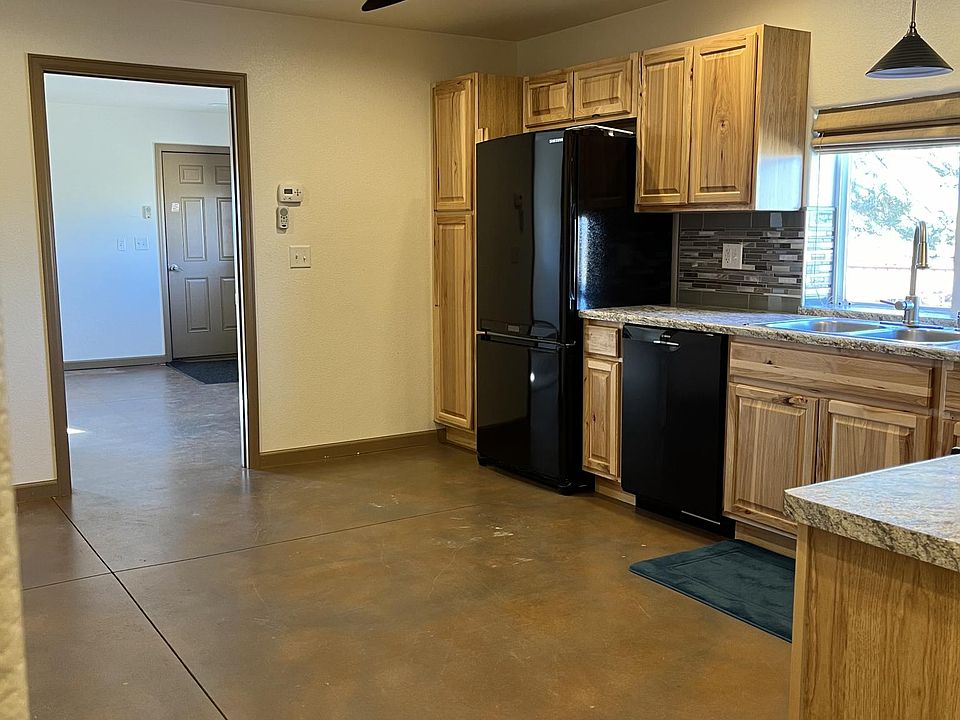 Kitchen, facing entrance door