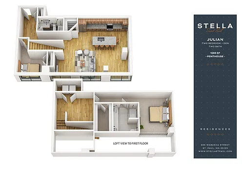 Floor plan Julian | Penthouse Loft