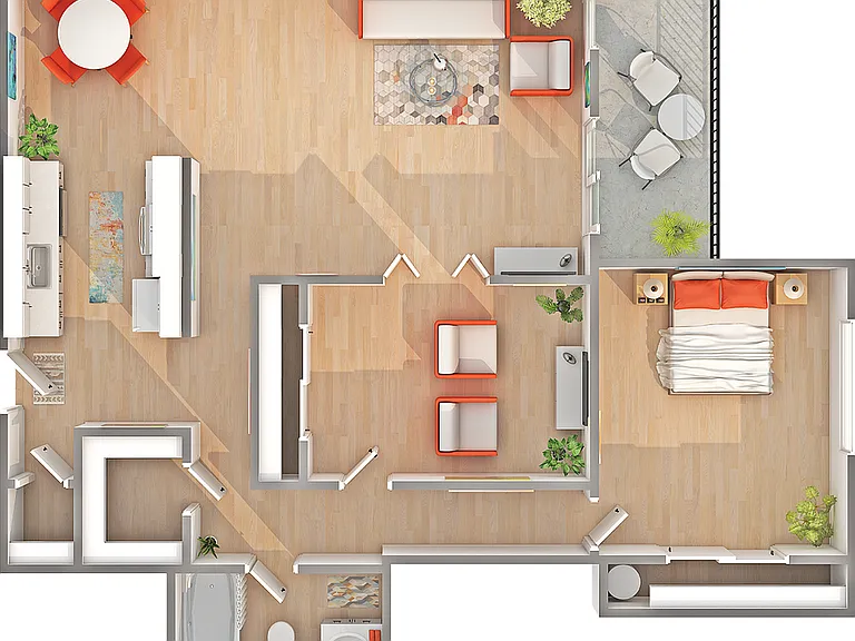 A8 | 1-Bedroom Floorplan A8 | 1-Bedroom Floorplan