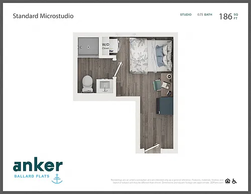 Floor plan Standard Microstudio