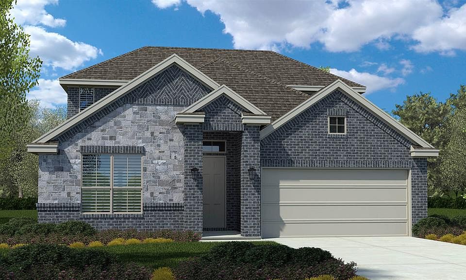 Front Elevation - D.R. Horton''s The AspenFloorplan Elevation A - All Home and community information, including pricing, included features, terms, availability and amenities, are subject to change at any time without notice or obligation. All Drawings, pictures, photographs, video, square footages, floor plans, elevations, features, colors and sizes are approximate for illustration purposes only and will vary from the homes as built.