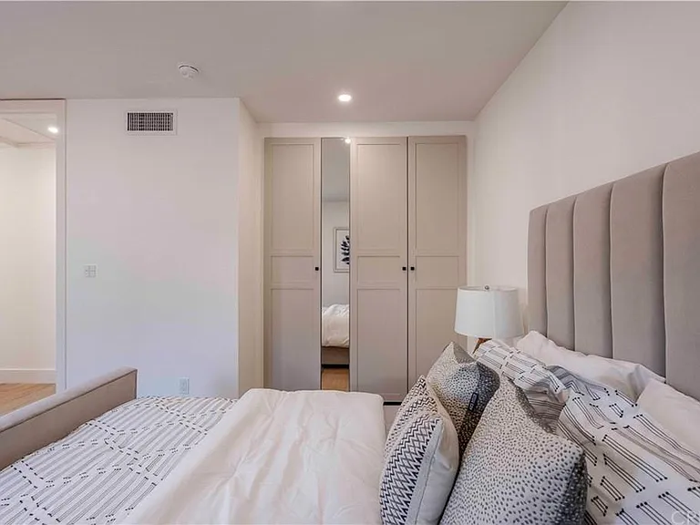 Built in closet space for second bedroom.