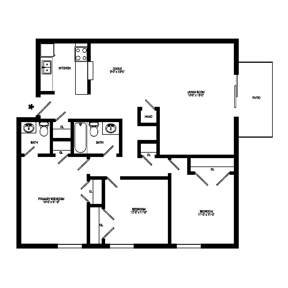 Floor plan Monroe
