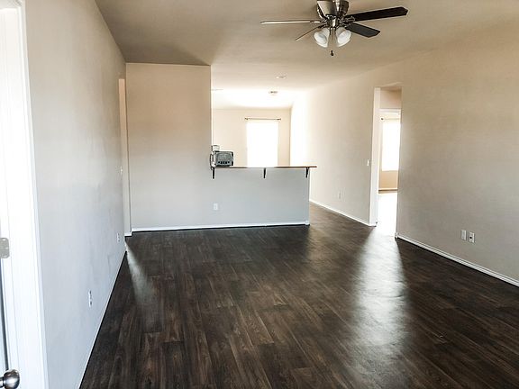 Living room into Dining/Kitchen from front door