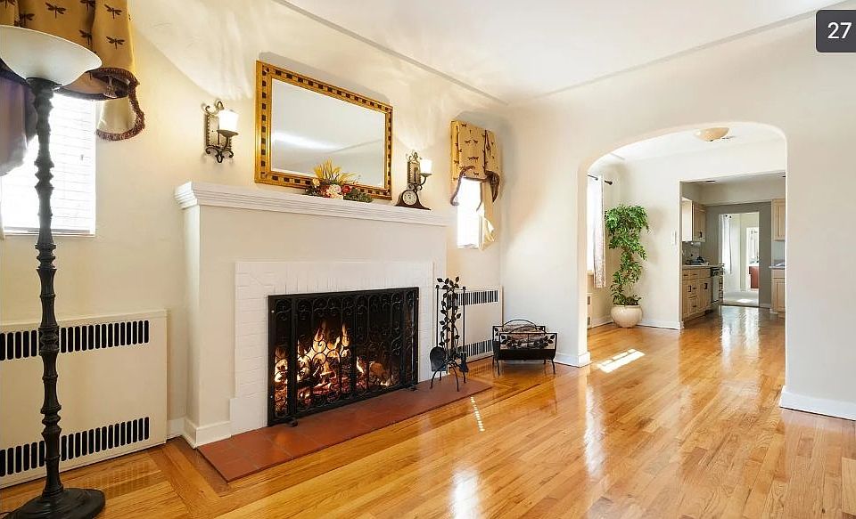 Beautiful recently restored hardwood floors