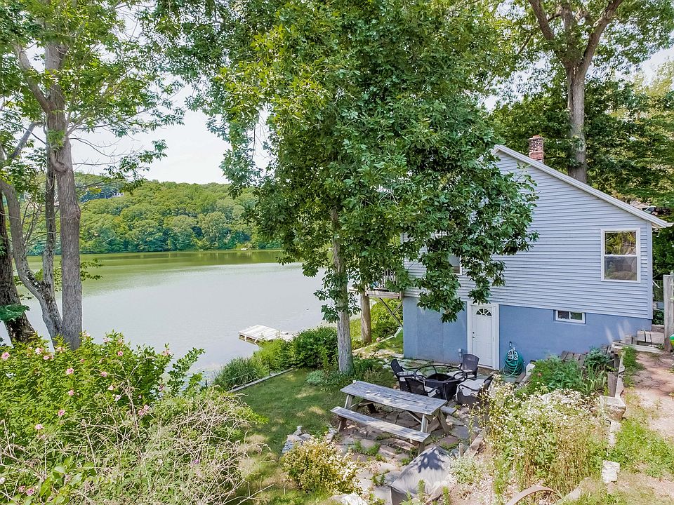 Exterior side with lake in front